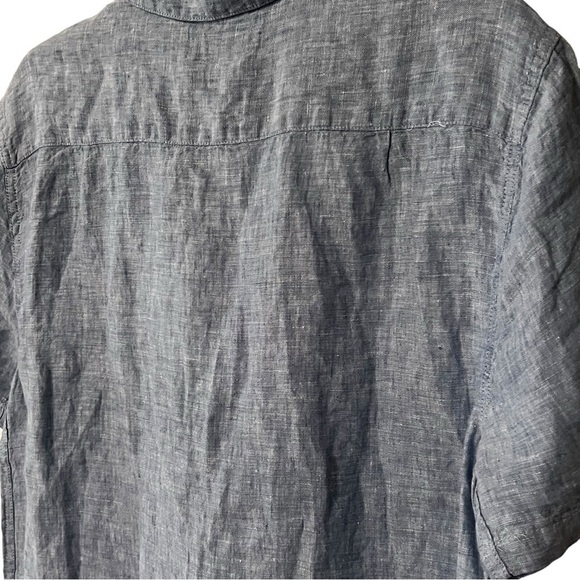 NWT Onia Men's Josh Linen Cotton Chambray Shirt w/ Pocket S New - Picture 4 of 12